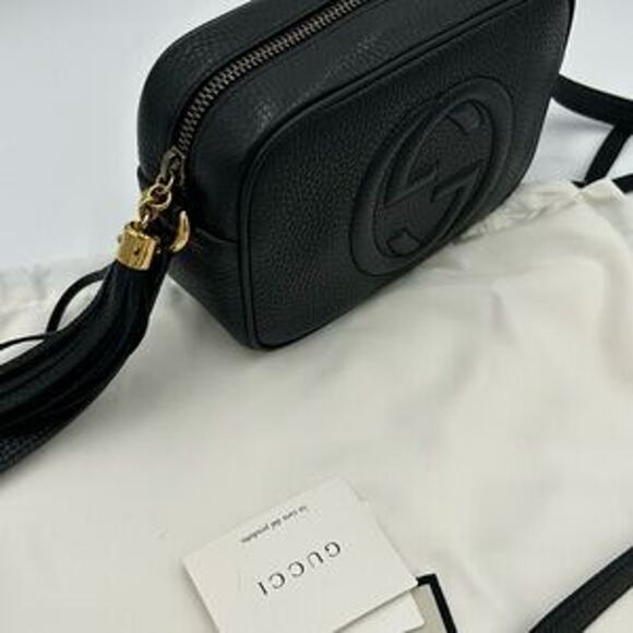 Women's Gucci Soho disco bag pebble calf leather made in Italy - Picture 12 of 15
